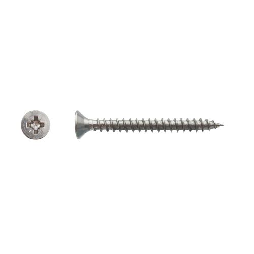 200 Vis Bois Tête Fraisée Pozidriv 4.5 x 20 mm - Inox A4 - D-Work