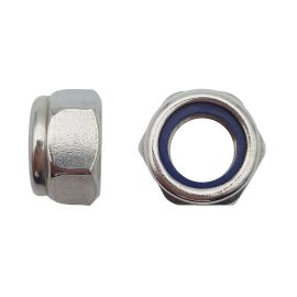 100 Ecrous Freins Indésserrables Bague Nylon M12 mm - DIN 985 - Inox A2 - D-Work