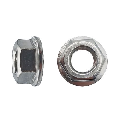 100 Écrous Embase Crantée D.12 – Inox A2, Norme DIN 6923 – Fixation Sécurisée et Durable - LENNIE