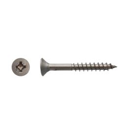 100 Vis Bois Tête Fraisée Pozidriv F/Partiel 6 x 60 mm - Inox A4 - D-Work