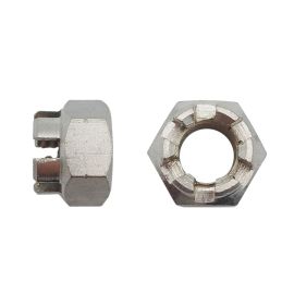 100 Écrous Hexagonaux à Crénau D.12 – Inox A2, Norme DIN 935 – Résistance et Durabilité - LENNIE