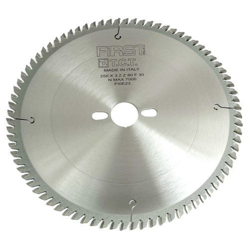 HM Circular Saw Blade D. 250 x Al. 30 x Thickness 3,2/2,2 mm x Z80 Alt for Wood - GAMMA I - FIRST ITALIA