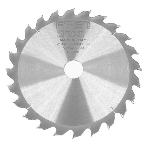 HM Circular Saw Blade D. 210 x Al. 30 x Thickness 2,8/1,8 mm x Z24 Alt for Wood - ELETH I - FIRST ITALIA