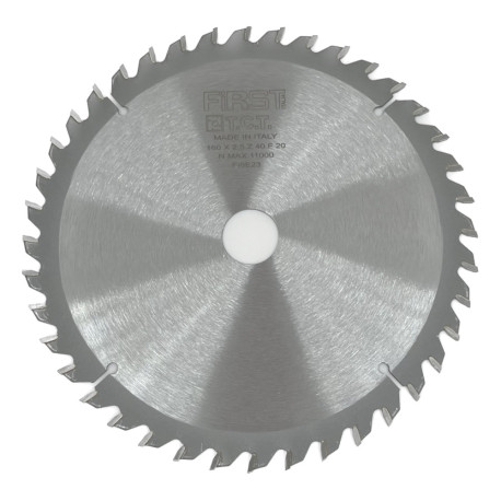 HM Circular Saw Blade D. 160 x Al. 20 x ép. 2,2/1,6 mm x Z48 Alt for Wood - Special Plunge Saw - FIRST ITALIA