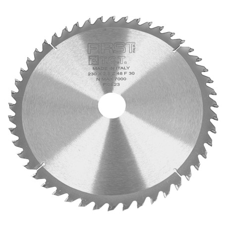 Hoja de sierra circular HM D. 230 x Al. 30 x Espesor 2,8/1,8 mm x Z48 Alt para madera - ELETH II - FIRST ITALIA