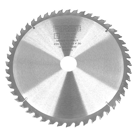 HM Circular Saw Blade D. 235 x Al. 30 x Thick. 2,8/1,8 mm x Z48 Alt for Wood - ELETH II - FIRST ITALIA