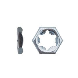 100 Ecrous PAL Autofreinés à Effet Ressort M27 mm - DIN 7967 - Zingué blanc - D-Work