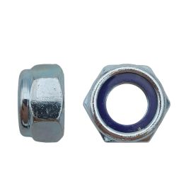 25 Écrous Frein M20 – Zingué Blanc, Norme DIN 985 – Fixation Sécurisée et Durable - LENNIE