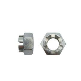 200 Ecrous Hexagonaux à Créneaux Dégagés M6 mm - DIN 935 - 8 - Zingué blanc - D-Work