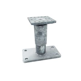 Pied de Poteau Réglable 130x130 mm – M20, Noir – Ajustable et Résistant - LENNIE