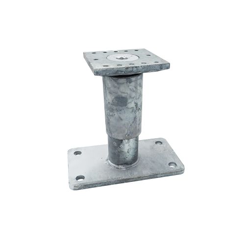 Pied de Poteau Réglable 130x130 mm – M20, Noir – Ajustable et Résistant - LENNIE