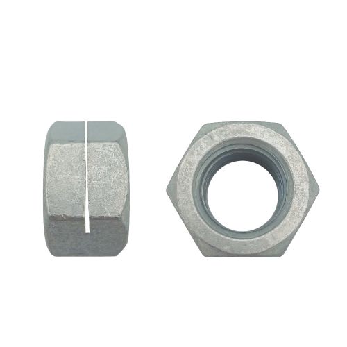 25 Ecrous Frein à Une Fente M18 mm - NFE 25-411 - 8 - Zingué blanc - D-Work