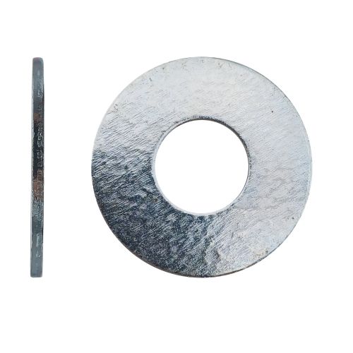 200 Rondelles Plates Carrossier M6.4 x 30 x 2 mm - Zingué blanc - D-Work