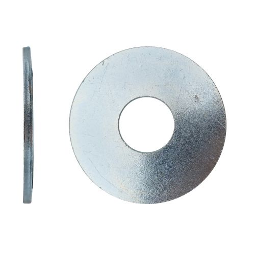 50 Rondelles Plates Extra Larges M14 mm - NFE 25513 - Zingué blanc - D-Work