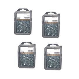 4 x 10 Boulons TRCC 8 x 50 mm – Zingué Blanc, Norme DIN 603/555 – Fixation Sécurisée et Durable - LENNIE