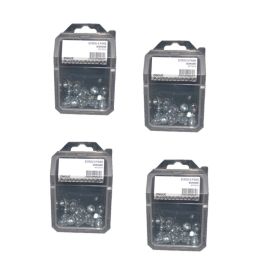 4 Coques de 4 Ecrous Borgnes Monobloc M12 mm - DIN 1587 - Zingué blanc - D-Work