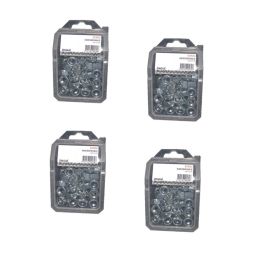 4 Coques de 20 Ecrous Freins Indésserrables M14 mm - DIN 985 - 6 - Zingué blanc - D-Work