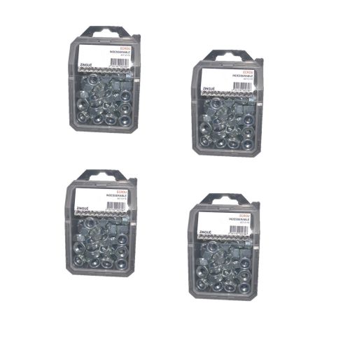 4 x 10 Écrous Frein M16 – Zingué Blanc, Norme DIN 985 – Fixation Sécurisée et Durable - LENNIE