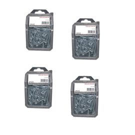 4 Coques de 50 Boulons Poêliers 6x40 mm – Zingué Blanc, Norme NFE 25129/4032 – Fixation Sécurisée - LENNIE