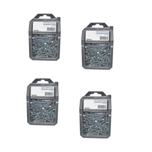 4 x 100 Vis Autoperçantes TH 6.3x25.4 mm – Zingué Blanc, Norme DIN 7504 K – Fixation Sécurisée et Durable - LENNIE