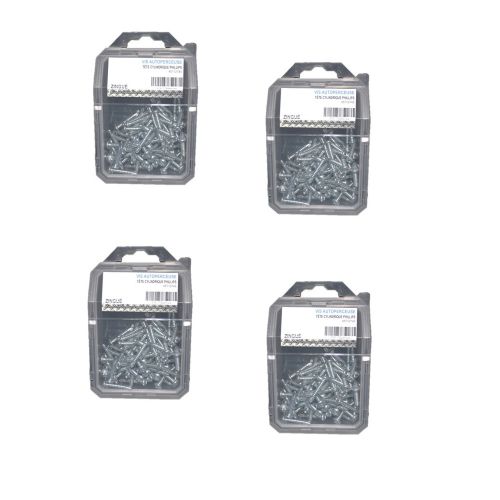 4 Coques de 100 Vis Autoperceuses Tête Cylindrique 4.2 x 15.9 mm - DIN 7504 M - Zingué blanc - D-Work