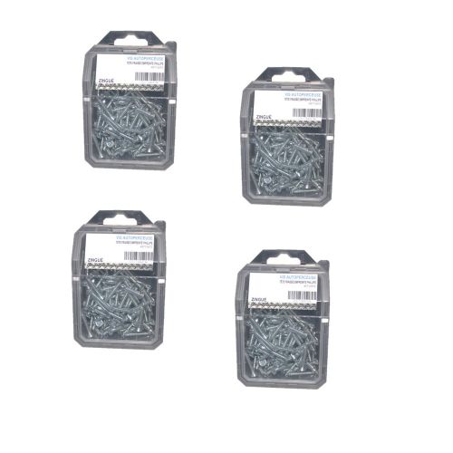 4 Coques de 100 Vis Autoperceuses Tête Fraisée 4.8 x 38 mm - DIN 7504 O - Zingué blanc - D-Work