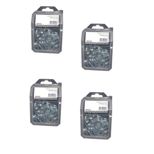 4 x 10 Rondelles Plates Ø24 mm – Zingué Blanc, Norme NFE 25513 – Fixation Sécurisée et Durable - LENNIE
