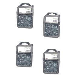 4 Coques de 200 Rondelles Plates Ø4 mm – Zingué Blanc, Norme NFE 25513 – Fixation Sécurisée - LENNIE