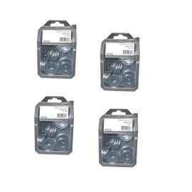 4 Coques de 100 Rondelles Plates L8 – Zingué Blanc, Norme NFE 25513 – Fixation Sécurisée et Durable - LENNIE