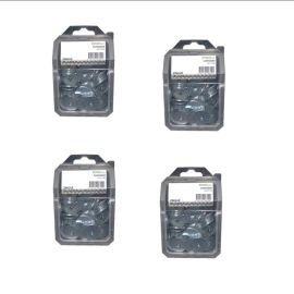4 Coques de 100 Rond Carrossier 7x30x1.5 – Zingué Blanc, Norme NFE 25513 – Fixation Sécurisée - LENNIE