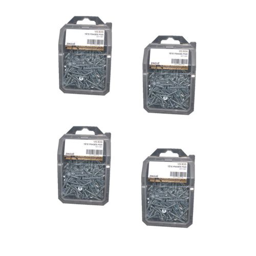 4 Coques de 100 Vis Agglo TF Pozi 4,5x40 mm – Zingué Blanc – Fixation Sécurisée et Durable - LENNIE