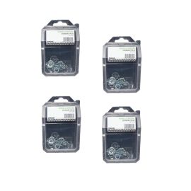 4 Coques de 50 Rondelles Eventail Denture Extérieure M8 mm - DIN 6798 A - Zingué blanc - D-Work