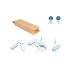 Rouleau de film étirable alimentaire transparent 45cm x 300M avec boîte distributrice - D-Work