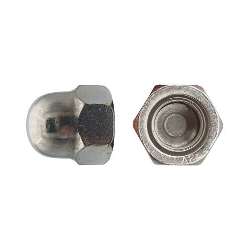 200 Ecrous Borgnes M6 mm - DIN 1587 - Inox A2 - D-Work