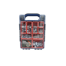 Coffret 920 Ecrous Freins Indésserables - Zingué blanc - D-Work