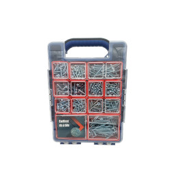 Coffret 1000 Vis à Tôle Tête Cylindrique et Fraisée - Zingué blanc - D-Work