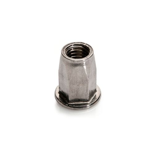 250 Ecrous à Sertir Hexagonaux Tête Plate GOFIX M6 x 16 mm - Inox - D-Work