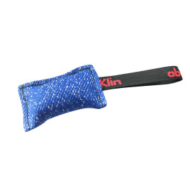 Mini boudin de rappel chiots 10 x 6 cm en coton synthétique à poignée pour sport canin - 4092-BLUE - ABC Sport Klin