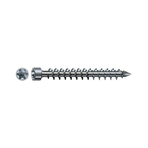 200 Vis Bois Spax TC TX T-Star+ 3x30 mm - Inox A2, Fil Total - Résistantes et Anticorrosion - D-Work