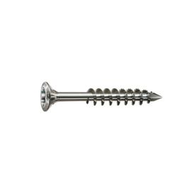100 Vis Terrasse Bois Tête Fraisée Bombée Torx T-STAR + pointe CUT F/Partiel 4.5 x 70 mm - Inox A2 - D-Work