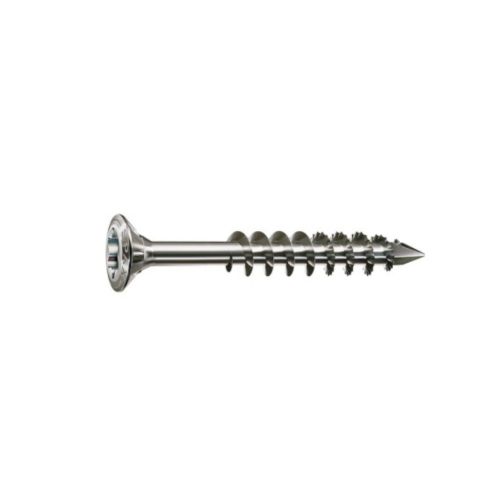 200 Vis Terrasse Bois Tête Fraisée Bombée Torx T-STAR + pointe CUT F/Partiel 4.5 x 50 mm - Inox A2 - D-Work
