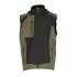 Gilet de Travail Sans Manches Fabio - Taille XL - Noir/Kaki - Résistant et Confortable - NINE WORTHS