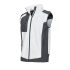 Gilet de Travail Sans Manches Fabio - Taille 3XL - Blanc/Gris - Résistant et Confortable - NINE WORTHS