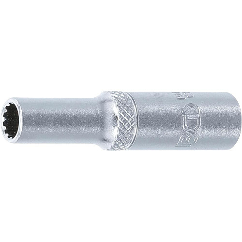Douille pour Clé Gear Lock Longue 6,3 mm (1/4) - 6 mm - Précision et Durabilité, Acier, Zones Difficiles - D-Work