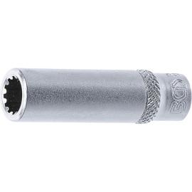 Douille pour Clé Gear Lock Longue 6,3 mm (1/4 ) - 8 mm - Précision et Durabilité - BGS