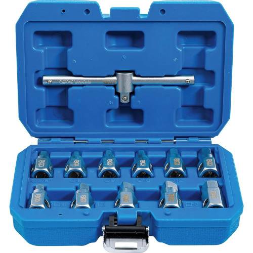 Jeu de Clés Universel Vidange Huile 12 pcs - Acier Résistant - Polyvalence et Praticité - D-Work
