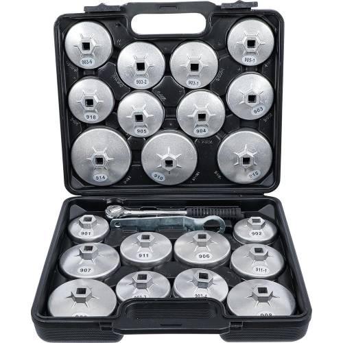 Jeu de Douilles pour Filtres à Huile 1/2 - Fonte d Aluminium - 23 Pièces - Précision et Durabilité - BGS