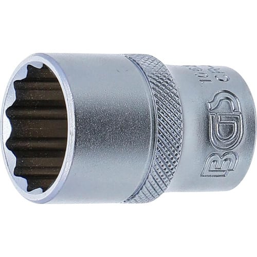 Douille pour Clé Douze Pans 12,5 mm (1/2) - 19 mm - Acier Résistant - Usage Professionnel - D-Work