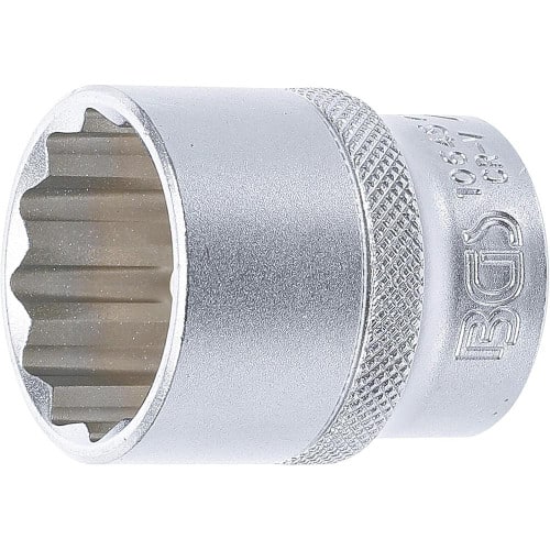 Douille pour Clé Douze Pans 12,5 mm (1/2) - 27 mm - Acier Résistant - Usage Professionnel - D-Work