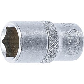 Douille pour Clé Six Pans 6,3 mm (1/4 ) - Acier, Adaptateur 3/8 - Précision et Robustesse - BGS